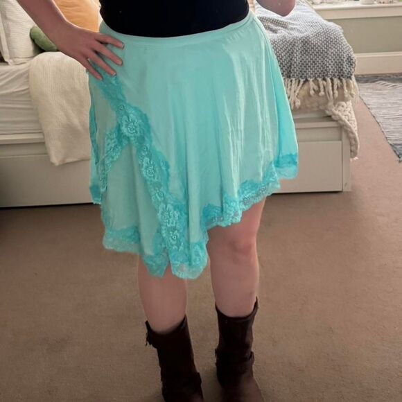 Free-people Women's Blue Skirt - Picture 3 of 4